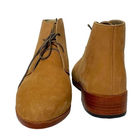 NISOLO Suede Tan Minimalist Chukka Booties 6 - Picture 2 of 9